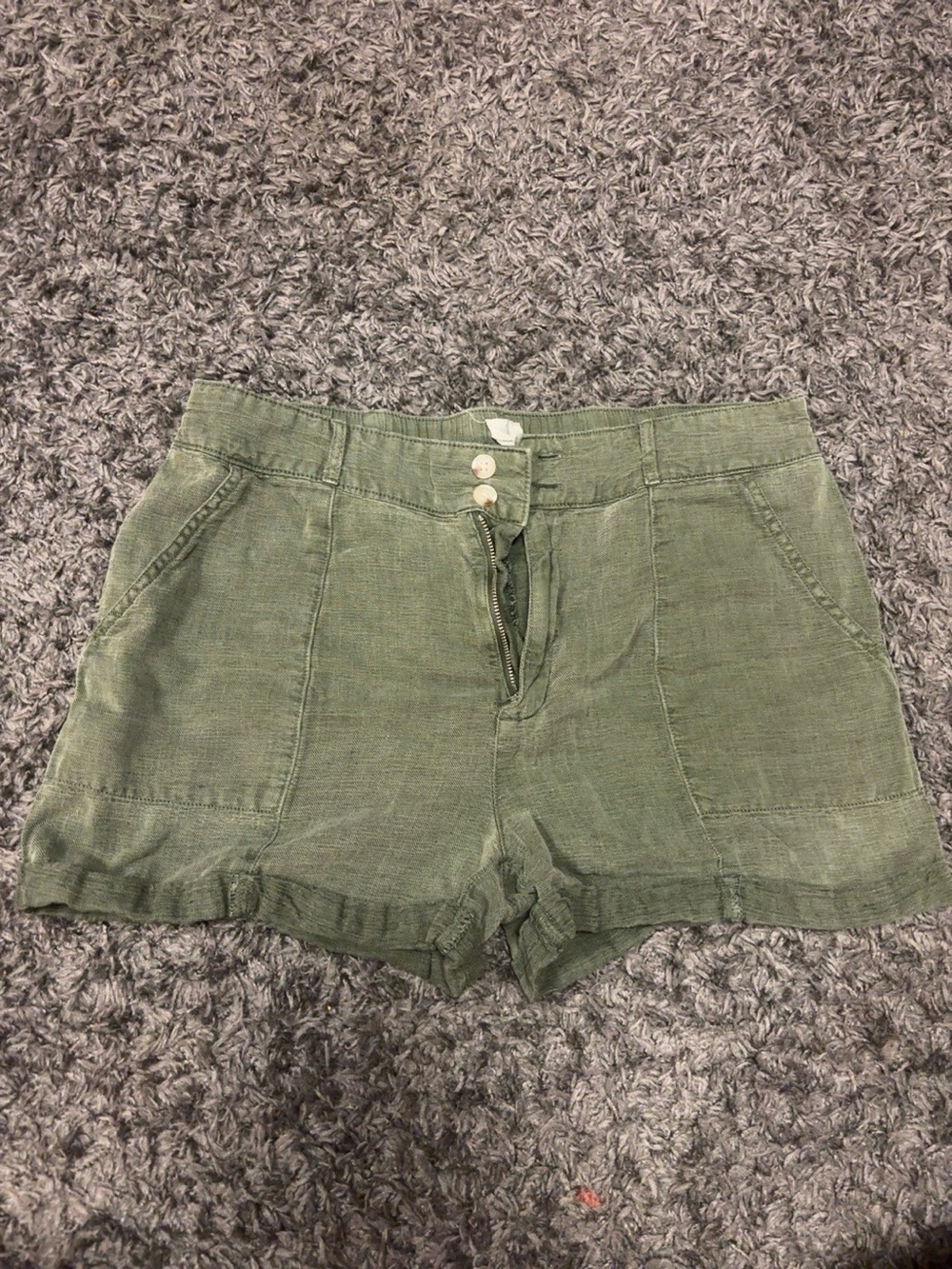 Joie Linen Blend Utility Shorts - Size 12